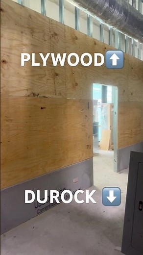 This is how walls are built in commercial kitchens: Durock + Plywood FRP #construction #usa #diy