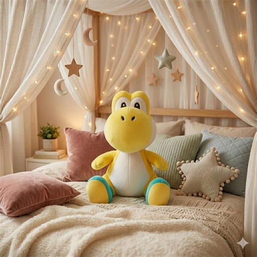 Yellow Yoshi Plush Toy, 21cm Lemon Dinosaur Stuffed Animal, Super Mario Galaxy Movie Inspired, Cute Mario Kids Toy, Yoshi - Etsy