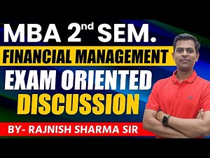 MBA 2nd Sem | FINANCIAL MANAGEMENT | Live Class | MBA 2 Sem Class | Rajnish Sharma Sir | #mba