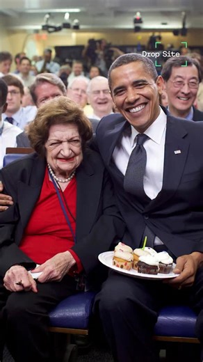 This is Helen Thomas (1920–2013). She covered ten U.S. presidents, from Kennedy to Obama, and was the first woman to break into several senior White House reporting roles — including the first female officer of the White House Correspondents’ Association. Her career came to an abrupt end in May 2010, after a rabbi with a video camera asked her about Israel outside the White House. Thomas said Israelis should “get the hell out of Palestine” and “go home” to places like Poland, Germany and the U.S
