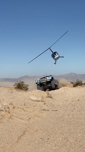 Extreme Off-Road Racing: Trophy Truck vs Helicopter
