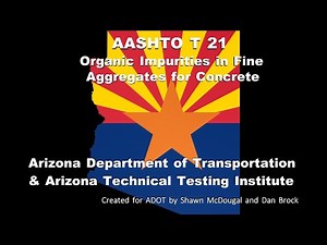 AASHTO T 21 Organic Impurities in Fine Aggregates for Concrete