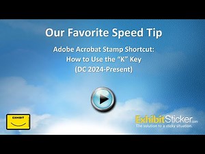 Adobe Acrobat Stamp Shortcut: How to Use the “K” Key (DC 2024-Present)