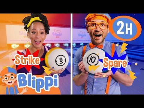 Bowling Challenge : Blippi vs Meekah ! - Educational videos for Kids