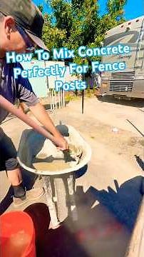 How To Mix Concrete Perfectly For Setting Fence Posts ✅ #concrete #fencepost #cement