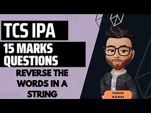 tcs ipa 15 marks coding question java | Reverse the words in a String | JAVA