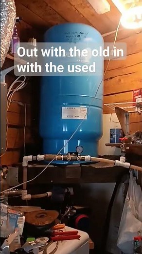 installing well pressure tank , free edition! #budget #cabinbuild #diy #cabin #plumbing