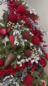 2.8K views · 1.8K reactions | We’ve made the red berry garlands the star of this Berry Christmas tree, letting them cascade beautifully down the centre! With mistletoe picks, pinecones, and berry sprays, it creates a completely unique look with a charming farmhouse country vibe  | My Christmas | Facebook