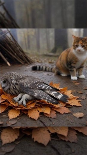 A Hermit Cat Takes Care Of an Injured Owl