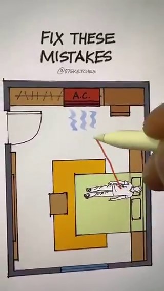 Some mistakes about placing of fans in homes