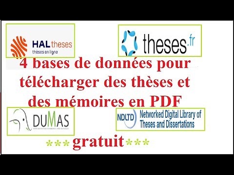 4 bases de données pour télécharger des thèses et des mémoires en PDF gratuit