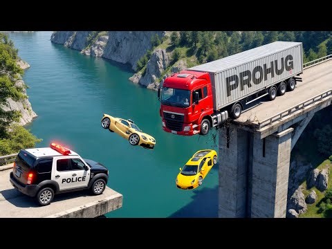 Cars vs COLLAPSE Broken Bridge #6 - BeamNG.drive Fails & Crashes 2025!