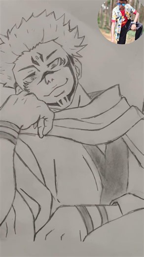 Sukuna (Throne) drawing 💥💥 #Anime #Jujutsu kaisen edit