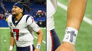 What did Texans' QB CJ Stroud have written on his wristband in game against Colts?