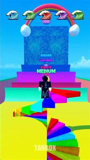 Rainbow Obby Vs All Tsunamis 🌊 #roblox #usa