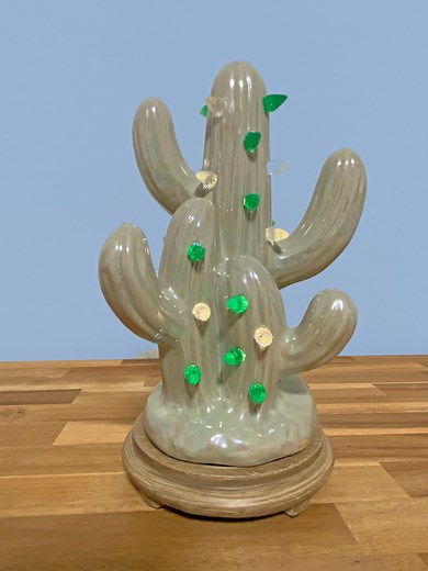 Ceramic Cactus Christmas Tree With Lights - Etsy
