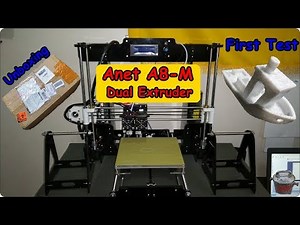Anet A8-M Dual Extruder 3D Printer. Unboxing and testing