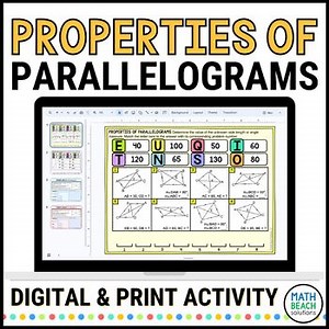 Properties of Parallelograms Activity - Print and Digital