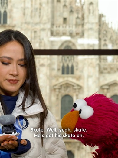 Ciao, Rocco! We are SO glad you made it to Milan just in time to meet up with our friends Madison Chock and Evan Bates! 🪨⛸️ ❄️🇮🇹 #WinterOlympics