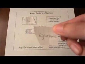 How to Use the Paper Radionics Machine for Healing