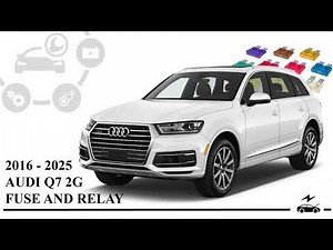 Fuse box diagram Audi Q7 2016 - 2025 assignment location photo