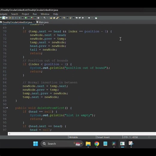 DoublyCircularLinkedList.java || 👉 Doubly Circular Linked List Class in 30 Seconds!
