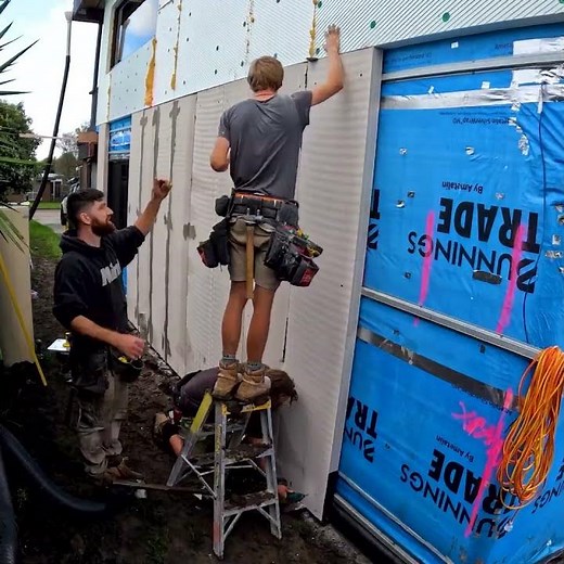 How to Install Hebel Power Panels #diy #construction #hebel #timelapse #satisfying #beforeandafter