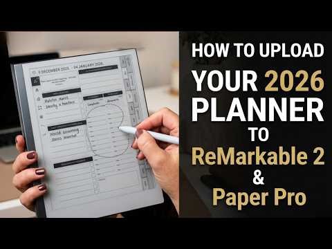 How to upload your 2026 Planner to Remarkable 2 and Remarkable Paper Pro.