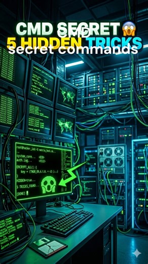 CMD Secret Tricks 😱 | 5 Hidden Computer Commands You Must Try! #shorts