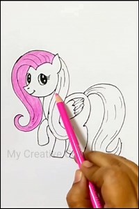 3.7K views | Drawing Fluttershy with me a character from My little Pony ❤️ #mycreativecorner #mylittlepony #fluttershy | My Creative Corner | Facebook