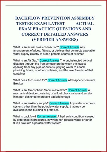 Backflow Prevention Assembly Tester Exam Latest Actual Exam video