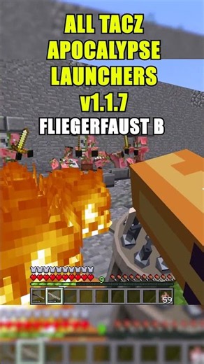 All TaCz Apocalypse LAUNCHERS | Apocalypse Gun Pack v1.1.7 #shorts #minecraft