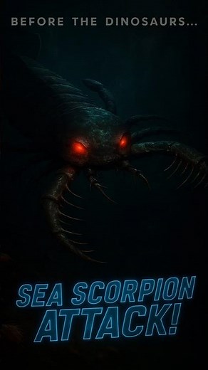 "Meet the GIANT SCORPION of the Ancient Oceans 🦂🌊" #animals #prehistoric #history #viralshort