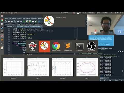 Kerbin Aerodynamic Model in a Two Stage Rocket Simulation in Python