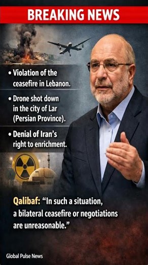 🔴 BREAKING: Iran Speaker Qalibaf Says Negotiation Framework Violated Before Islamabad Talks