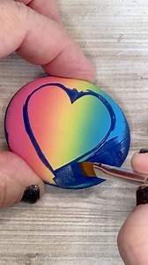 Rainbow hearts with a little sparkle… 💗🌈✨ (Silver pen in a Sparkle Pop metallic gel pen by Pentel. You can find them in the “Pens” section of my Amazon page.) #rainbow #heart #sparkle #glitter #shine #artsupplies #pentel #ombre #paint #paintmixing #oddlysatisfying #asmr #becreative #crafty | Kala Escobar Design