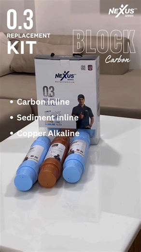 Pure water, pure living! 💦 Keep your water purifier performing at its best with the Nexus Series 0.3 Replacement Kit — designed for powerful, long-lasting filtration and healthier hydration every day. 🌿 #NexusSeries #WaterPurifier #PureWaterPureLife #HealthyHydration #CopperAlkaline #CleanWaterMatters #SmartLiving #HomeEssentials #WaterFilter #HydrateBetter | NEXUS Series Cabinets