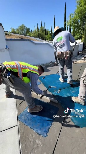 📍Riverside, CA Precision in every detail. This custom pour features a timeless herringbone design layout that brings texture, movement, and a high end finish to the space. Built to elevate curb appeal, durability, and everyday living. At Banuelos Landscape, we don’t just pour concrete we create statement pieces. Ready to transform your outdoor space? 📲 DM us to get started.