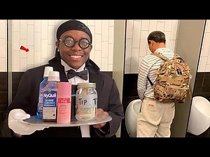 FAKE BATHROOM ATTENDANT PRANK!