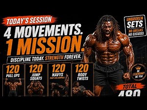 120 Pull ups, 120 Jump Squats