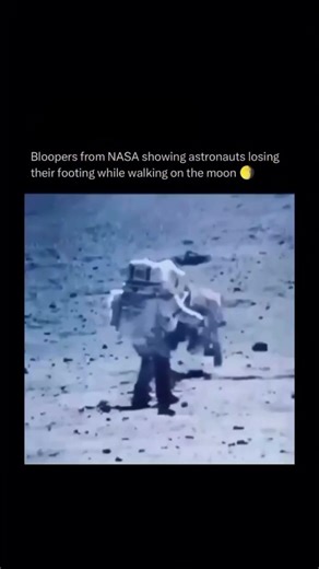 NASA Moon Bloopers 😳 Astronaut Falls You’ve NEVER Seen Before! #shorts #space
