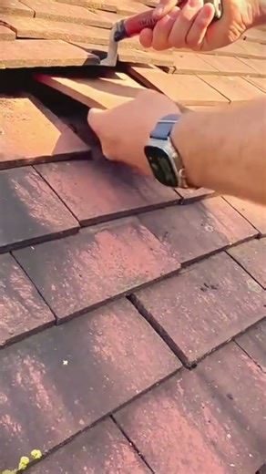 simple wooden roof replacement process in seconds #shorts