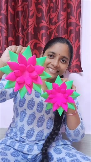 DIY Lotus flower#papercraft#flower craft#ytshorts#trending flowercraft#viral lotus flowercraftmaking