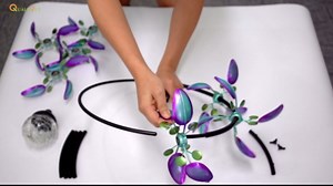 Large Peacock Solar Wind Spinner Outdoor - Metal Kinetic Sculptures with Color-Changing Glass Ball, Dual Direction Spinning Garden Art Decor, Waterproof Lighted Windmills for Patio, Yard, Lawn