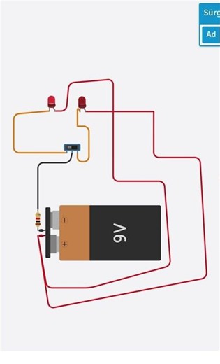 Switch It On: Build a Sleek LED Circuit with a Slide Switch, Battery, and Two LEDs on Tinkercad!
