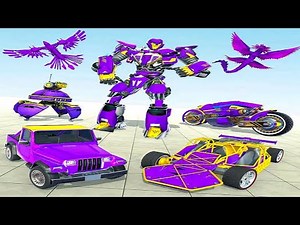 Ramp Car Robot Transform Flying Dragon Eagle Game 2022 - Android iOS Gameplay