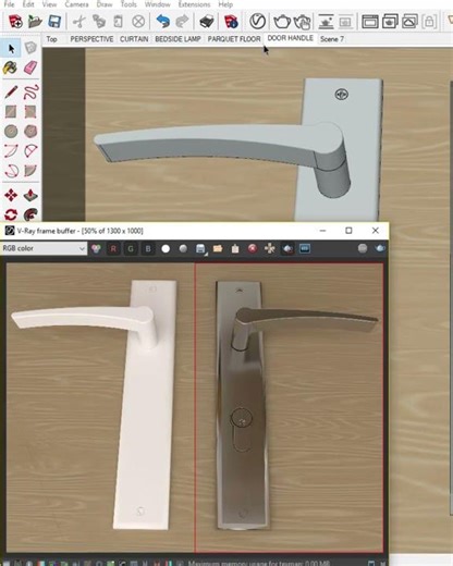 Steel Brush Material in Vray SketchUp Short