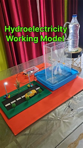 Hydroelectricity Working Model 💡Science Exhibition ⚡️ Science Project #scienceproject #shorts #diy