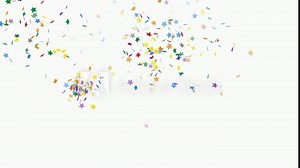 Party star confetti - loop, alpha channels, 4K