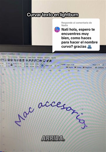 Curvar Texto en LightBurn: Guía Paso a Paso